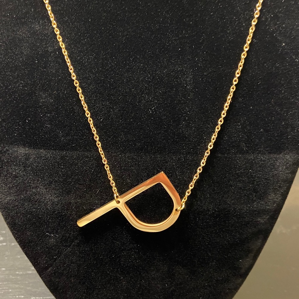Large P Initial Necklace